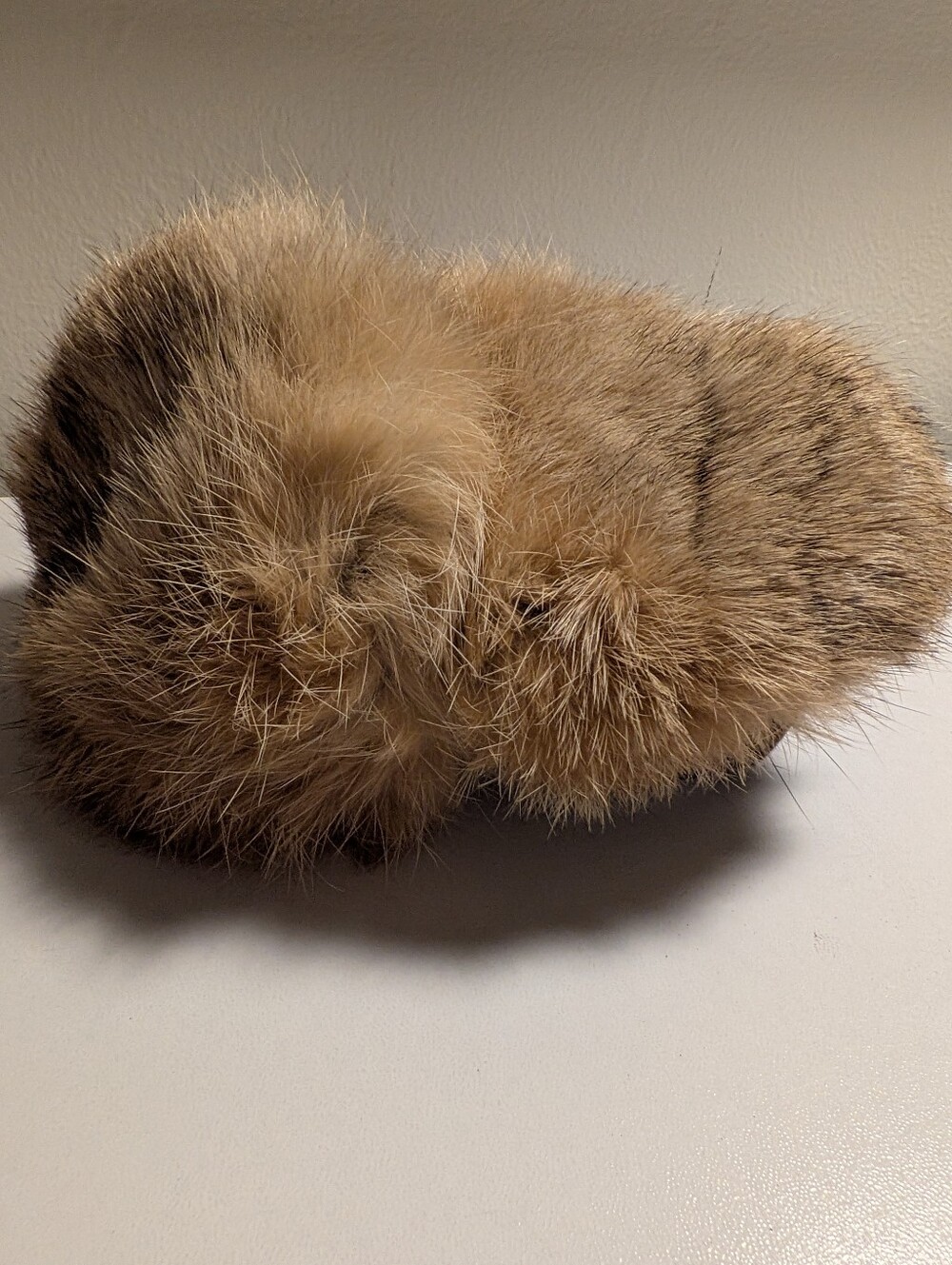 Surell Luxury Real Rabbit Fur Winter Earmuffs Natural Tan Brown Warm